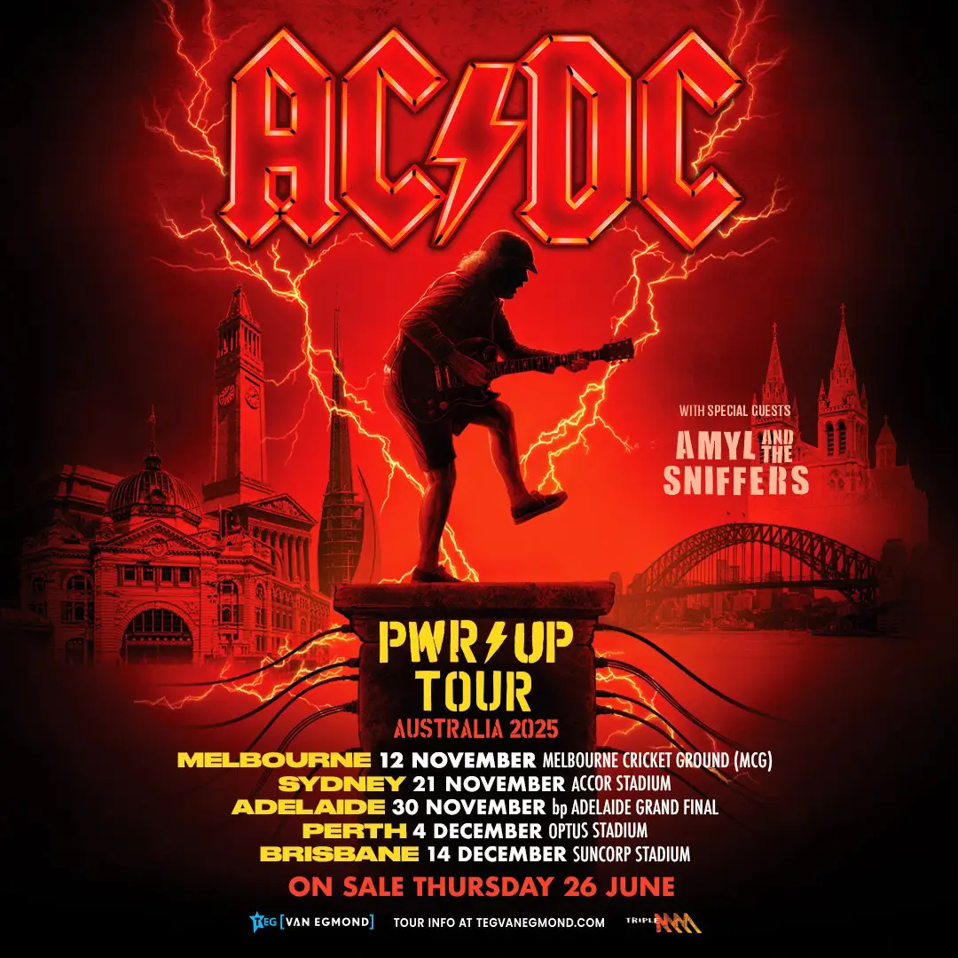 AC/DC Announces 2025 Stadium Tour of Australia With Amyl and The Sniffers