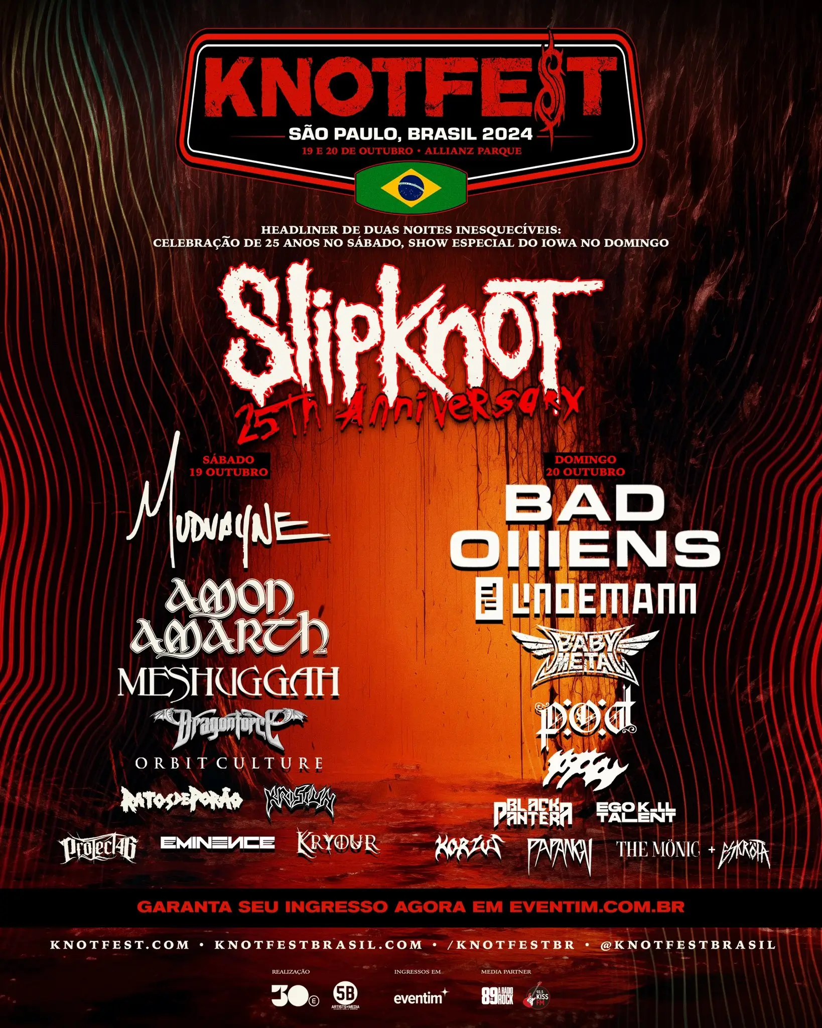 Slipknot Celebrates 25 Years at Knotfest Brazil; See Details