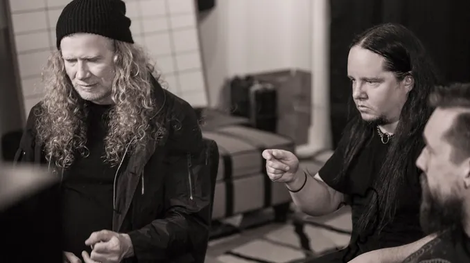Dave Mustaine working with Joey Jordison for the Vimic album
