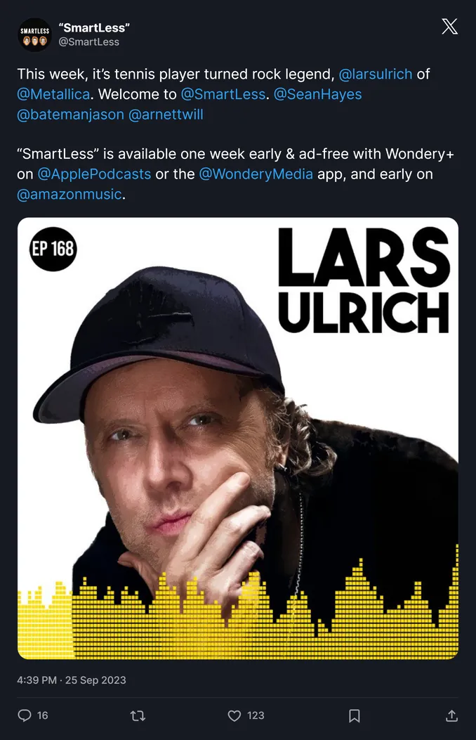SmartLess - Lars Ulrich