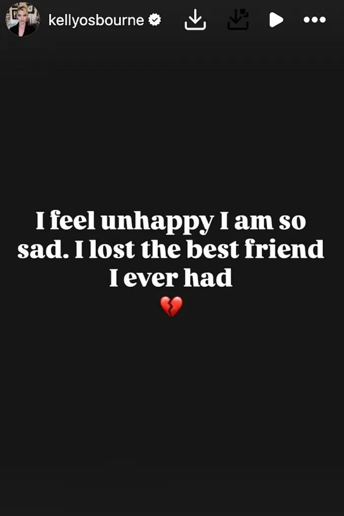 Kelly took to Instagram Stories to express her heartbreak, calling her father the best friend she’s ever known.