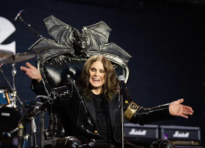 Ozzy during his final performance with Black Sabbath