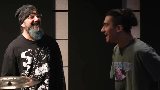 Mike Portnoy Surprises Son Max With Dream Theater Drum Challenge at Drumeo